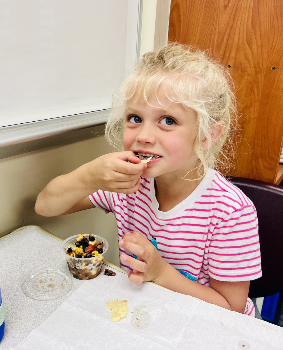 YUM! Today our fabulous <a href="/HSSD/">Howard-Suamico Schools</a> Nutrition Team brought us black bean and corn salsa to taste! We learned about protein, carbohydrates, and fats! 
#HSSDSummerSchool2023