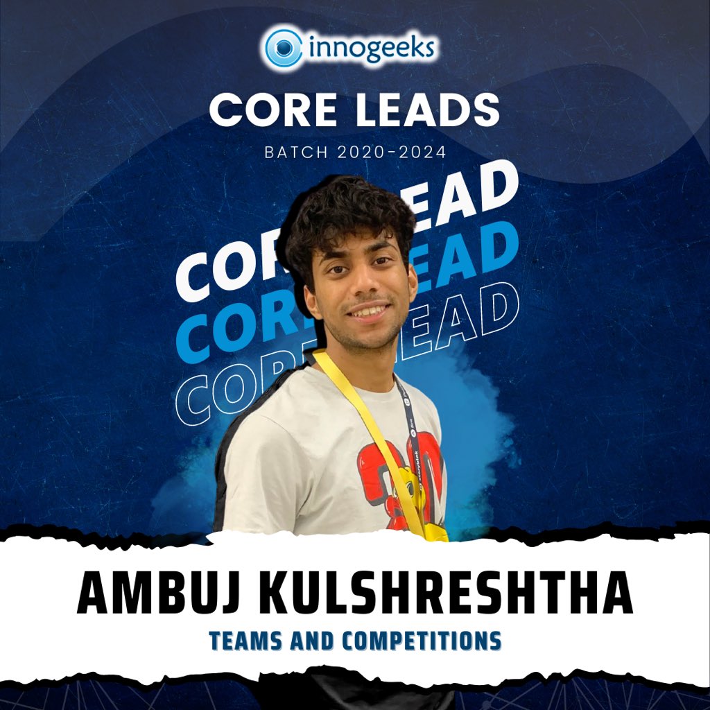 InnogeeksKiet's tweet photo. Strength lies in both individuals and the team โก
Introducing Core Lead - Teams & Competition for batch 2023-2024
#Leadership #Legacy #Inspiration #Innogeeks https://t.co/Apfo7900Vm