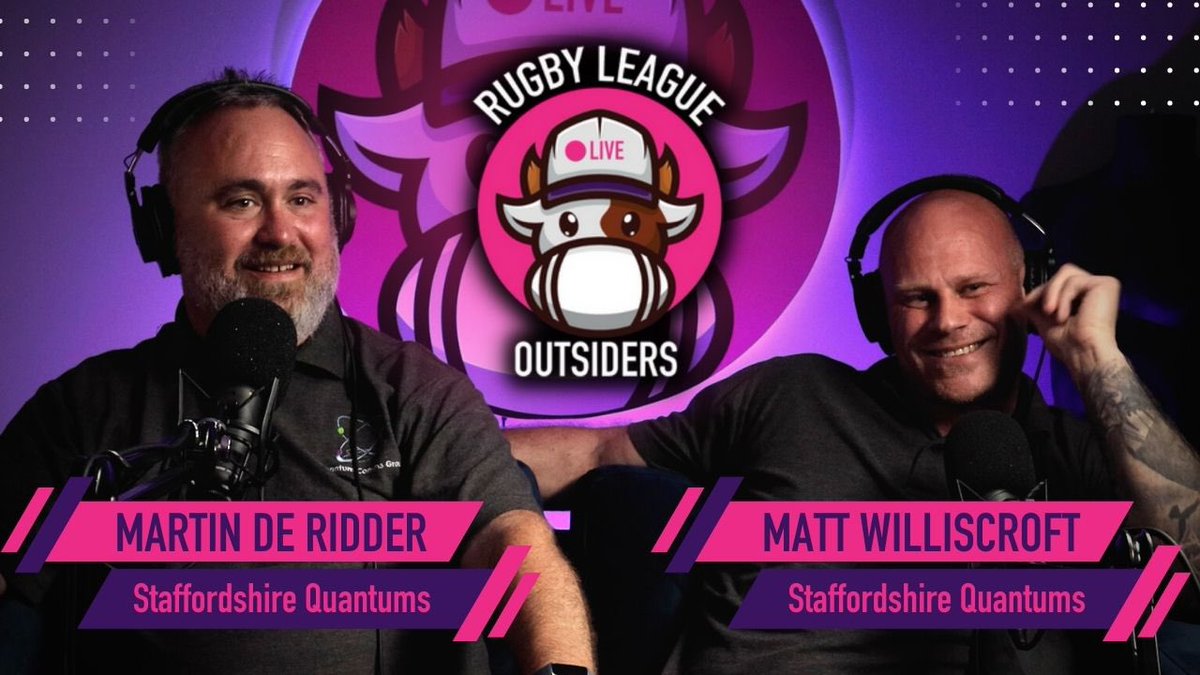 rloutsiders's tweet photo. Our latest episode is now live with the Midlands new boys @QuantumsRL. A great episode with a new team that have fully embraced #rugbyleague 
🔗 https://t.co/8dmAZDgk68 https://t.co/Ji0v0ylZyh