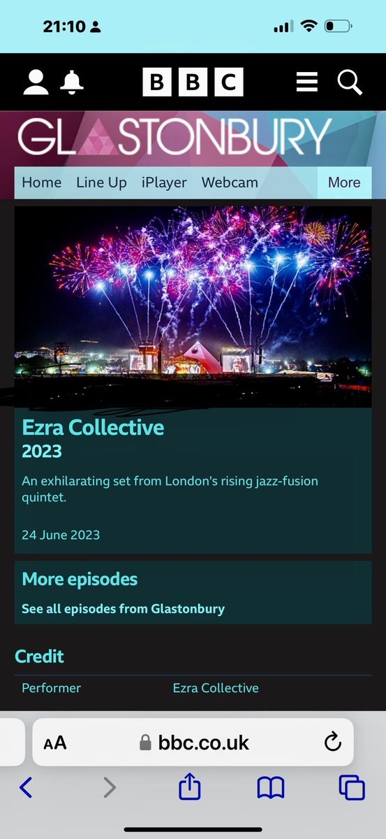 Yep!! <a href="/kemikoleoso/">Kemi Koleoso</a> and I are stoked to be attending our first ever <a href="/glastonbury/">Glastonbury Festival</a> to watch our sons and <a href="/EzraCollective/">Ezra Collective</a> bring ecstatic joy thousands on one of the biggest music festivals in the world. Feeling very blessed.