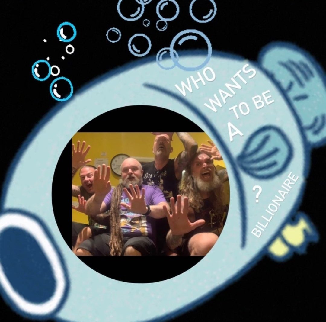 Current affairs themed band photo!