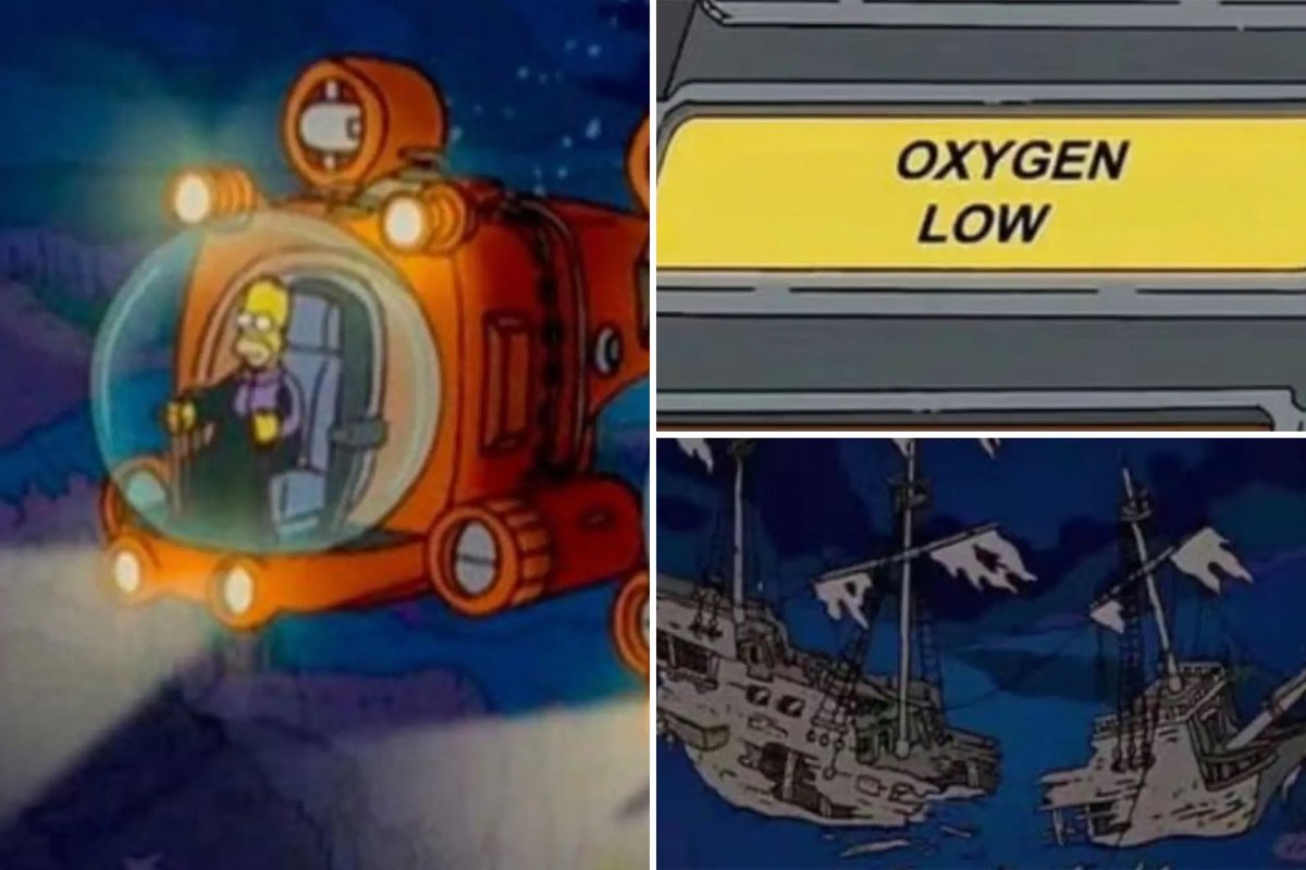 🚨#BREAKING: The Simpsons allegedly predicted Titanic submarine disappearance 17 years ago, as a passenger from the Titanic sub, was written by future passenger - NYP