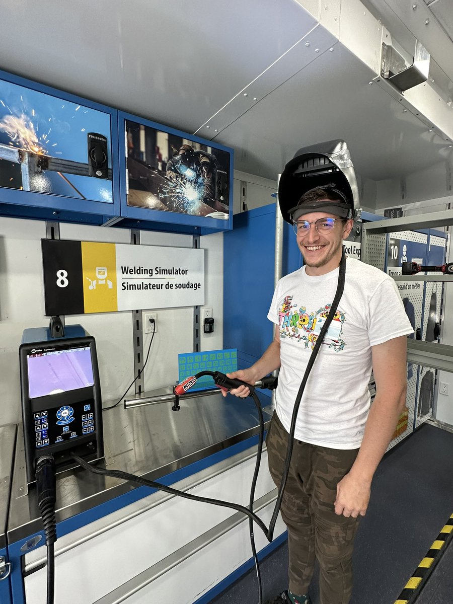 Ryan tested out the welding simulator at an event in London and then did the <a href="/HIEC_appsearch/">ApprenticeSearch.com</a>  #GateWayToTheTradesProgram and is now volunteering on the truck #SkillsOnTheRoad <a href="/skillsontario/">Skills Ontario</a>