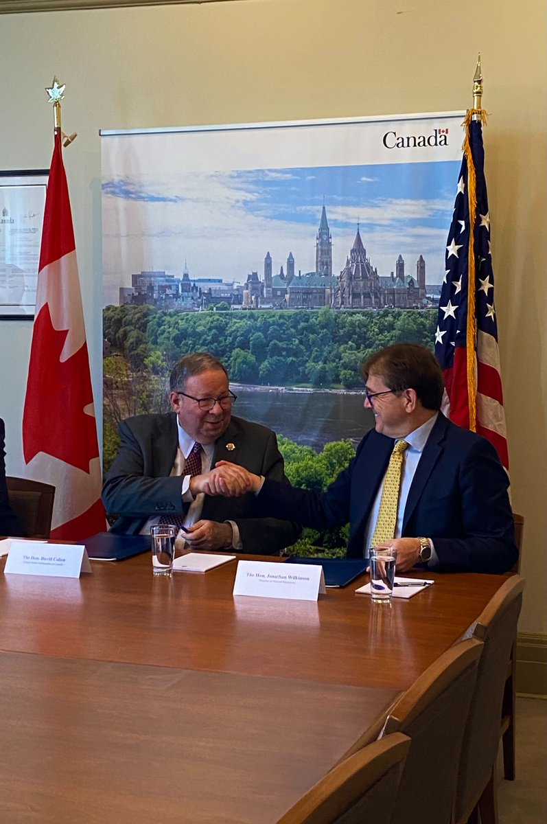 Jonathan Wilkinson 🇨🇦 (@jonathanwnv) on Twitter photo This year's wildfire season is amongst the worst we've ever seen. Today, <a href="/USAmbCanada/">Ambassador Pete Hoekstra</a> and I signed an arrangement that strengthens our countries’ cooperation to combat wildland fires and protect our communities. This year's wildfire season is amongst the worst we've ever seen. Today, <a href="/USAmbCanada/">Ambassador Pete Hoekstra</a> and I signed an arrangement that strengthens our countries’ cooperation to combat wildland fires and protect our communities.