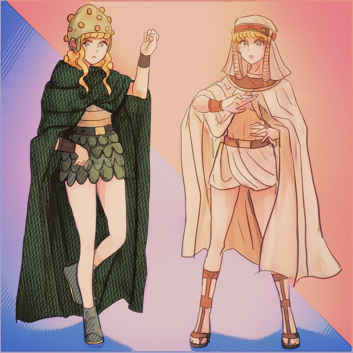 「兵士コスプレキャロルちゃん エジプト&ヒッタイト」|さおりのイラスト