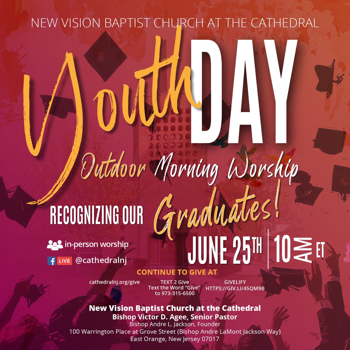 #NewVisionNation #NewVision #Graduates #YouthDay #OutDoorWorship #BishopAgee #Graduation #EastOrange