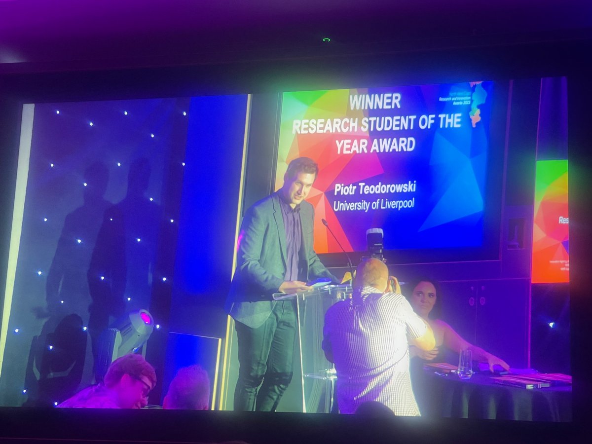 Congratulations Piotr Teodorowski winning Research Student of the Year 🥳🥳 #nwcawards
