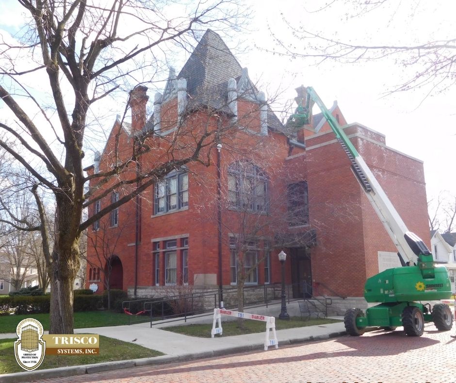 Jeremy, Ryan, and Dave were spotted working on the historic Pemberville Town Hall a couple of years ago.

#TriscoInAction #MasonryRestoration #StructuralRepair #HistoricRestoration #BuildingMaintenance