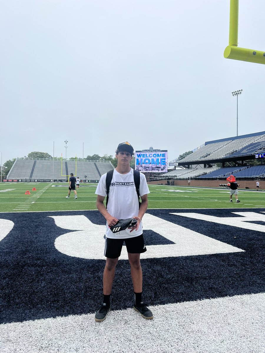 princetonortizz's tweet photo. Had a great time at ODU Today. Made good contact with the ball. Thanks to @CoachBaker_ for creating a great camp experience. @ODUFootball @SalemFootballVB @MarkHall_59 #gomonarchs #odu https://t.co/iB9QkkoP8s