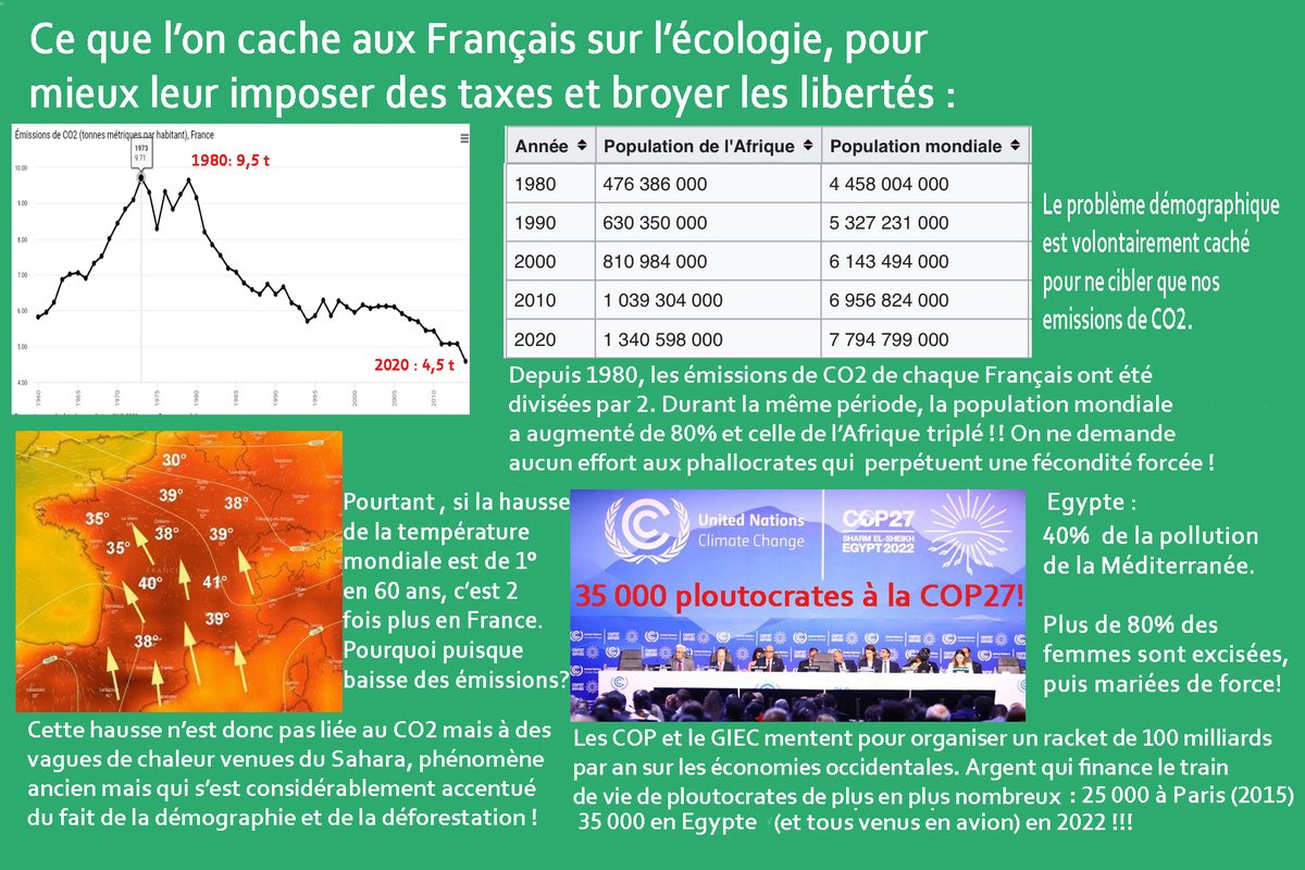 @EmmanuelMacron Voilà précisément pourquoi je ne voterai plus jamais pour vous. Ce cinéma autour du climat est la pire imposture de l'histoire. Si c'était si grave le CO2, pourquoi avez-vous fermé Fessenheim? Pas 1 sous pour le climat tant que l'explosion démographique n'aura pas cessé!