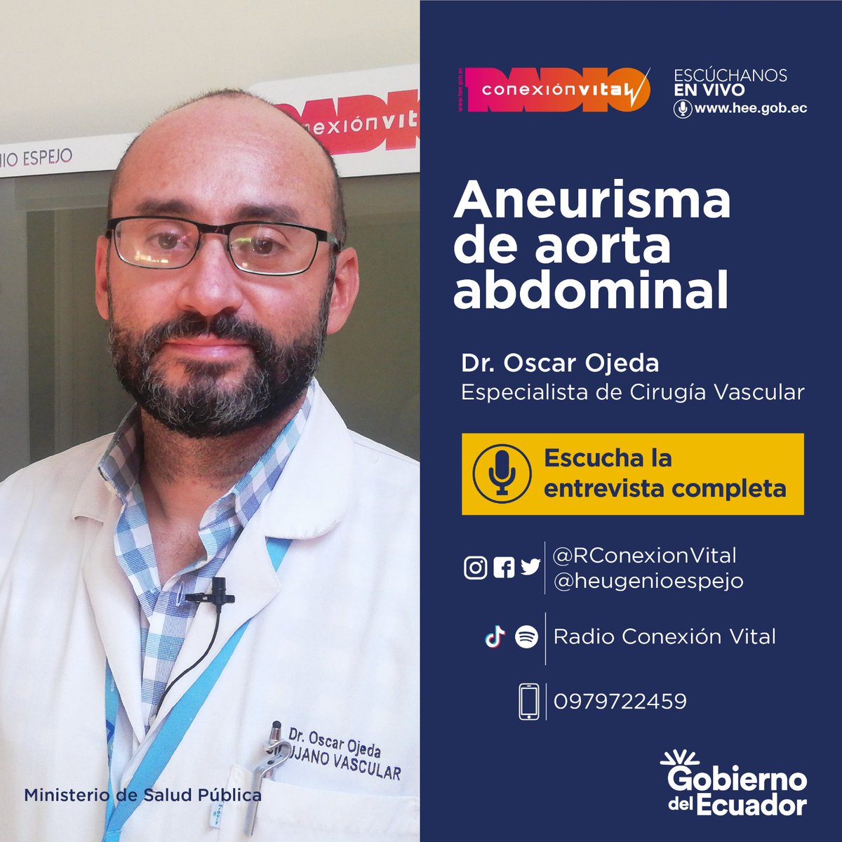 📲 #CitaMédica |  Dialogamos sobre #aneurismadeaorta
Accede a la entrevista:  
🟣 biolink.info/aneurismadeaor…
Síguenos en tiktok.com/@radioconexion…