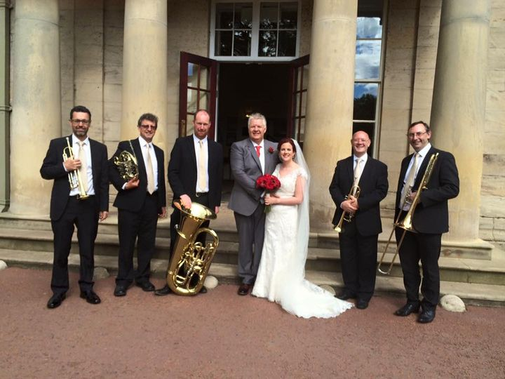 PBishopsBrass's tweet photo. On this day in 2016 we were happy to provide some music for the wedding of Amy and Alistair at #LindenHall. https://t.co/RrxfJuiFTl