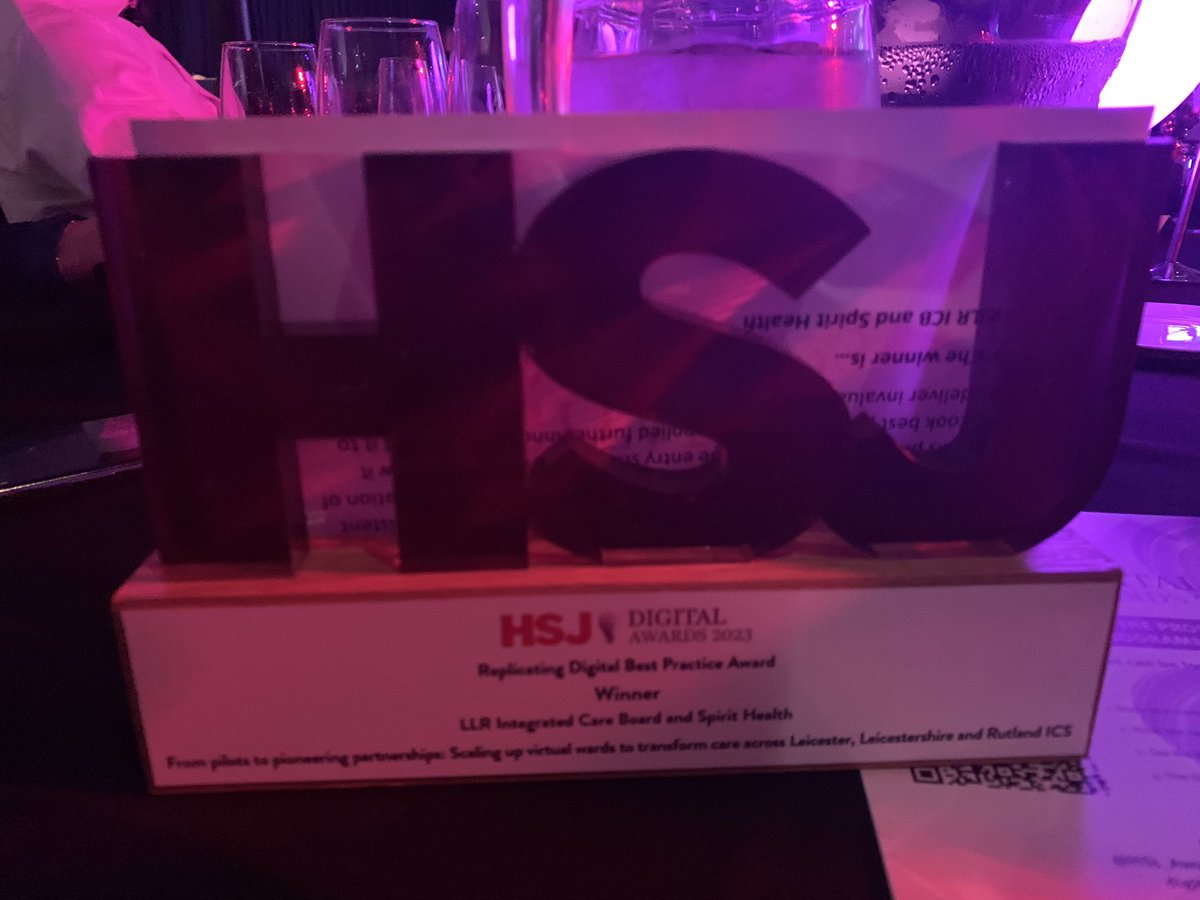 We did it winner <a href="/HSJ_Awards/">HSJ Awards</a> <a href="/NHS_LLR/">NHS Leicester, Leicestershire and Rutland</a> <a href="/LPTnhs/">Leicestershire Partnership NHS Trust</a> <a href="/Leic_hospital/">Leicester's Hospitals</a> <a href="/SPINS_UHL/">Pneumonia Nursing Team (S.P.I.N)</a> <a href="/Ire_Valero/">Ire Valero-Sánchez</a> <a href="/KerryKaur3/">Kerry Kaur</a> <a href="/RMitchell_NHS/">Richard</a> #virtualwards <a href="/Clinitouch/">Clinitouch by Spirit Health</a>