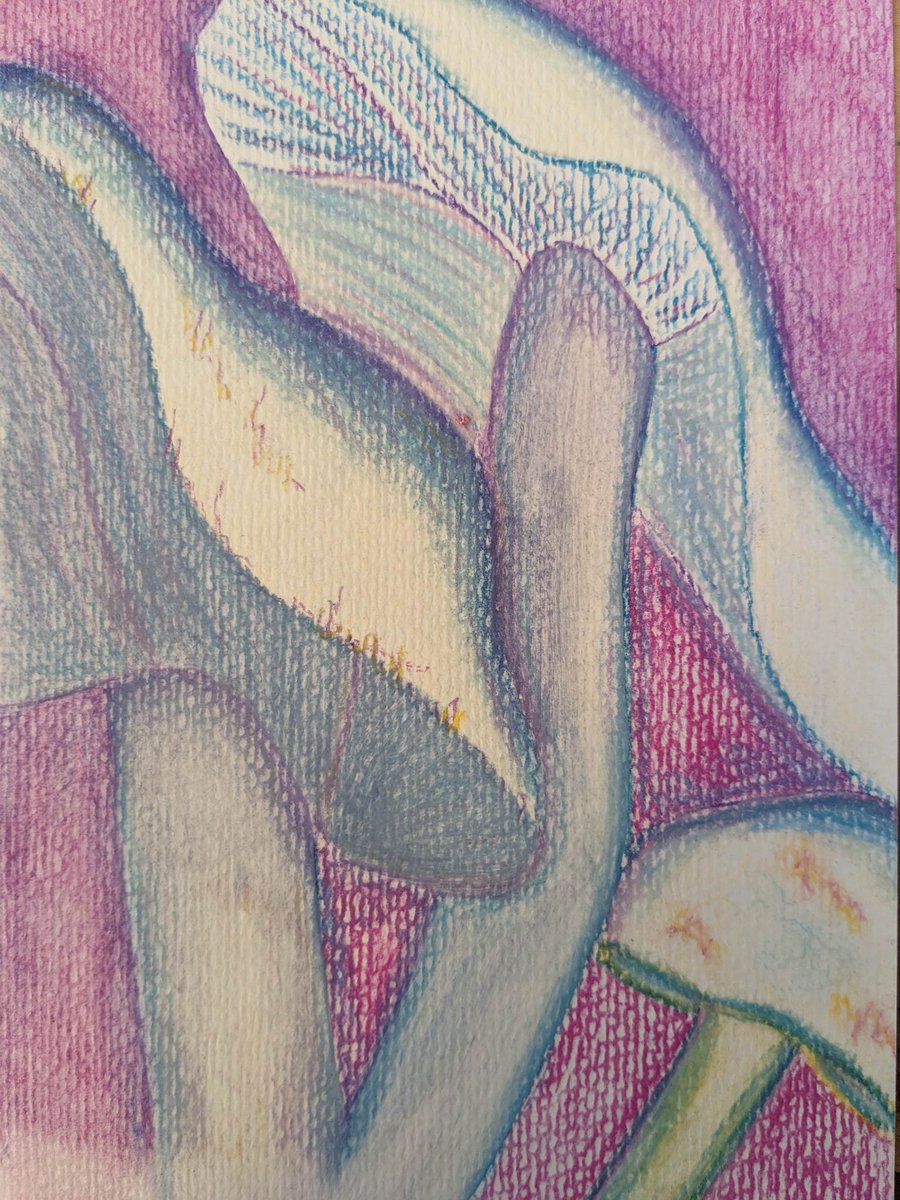 Trying different blending technics with Pastel Pencils