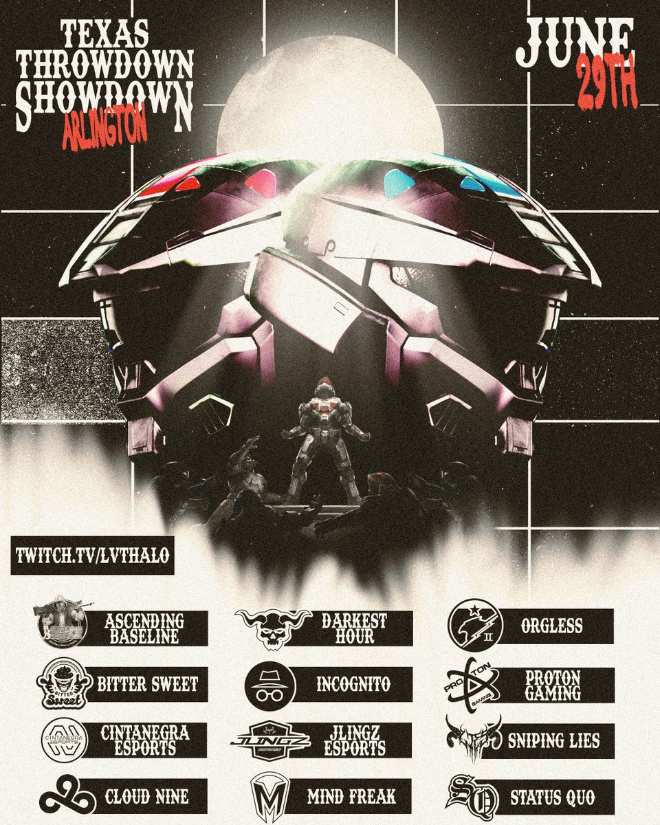 NickLavid's tweet photo. ANNOUCEMENT:
TEXAS THROWDOWN SHOWDOWN June 29th. Live on https://t.co/RivVLCssZn from 12pm-8pm CST. @LVTHalo https://t.co/Sl22BnKVSt