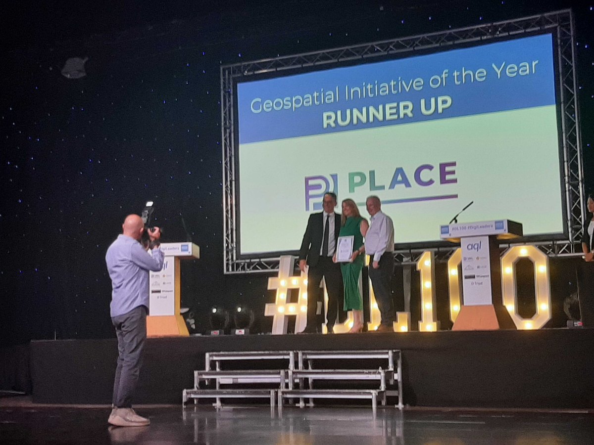 DigiLeaders's tweet photo. Welcome to the stage Philip Maguire @InakalumCEO to reveal this years runner up for Geospatial Initiative of
the Year 2023.
......๐ฅ๐ฅ๐ฅ
PLACE Trust
#DL100 #DigiLeaders #NotJustLondon https://t.co/D3a0dTlEvB