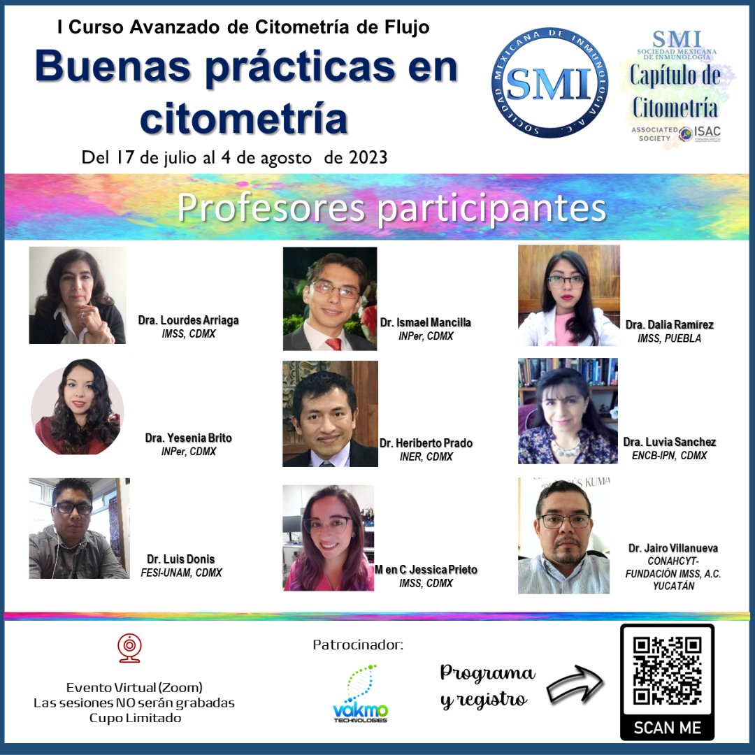 Inscríbete al I Curso Avanzado de <a href="/CitometriaSMI/">Capítulo de Citometría SMI</a> y mejora tus habilidades con sesiones de 2hrs diarias. Aprende de especialistas y lleva tus proyectos al próximo nivel.

Inscríbete hoy 👉 forms.gle/3gnFtsN48SdVho…