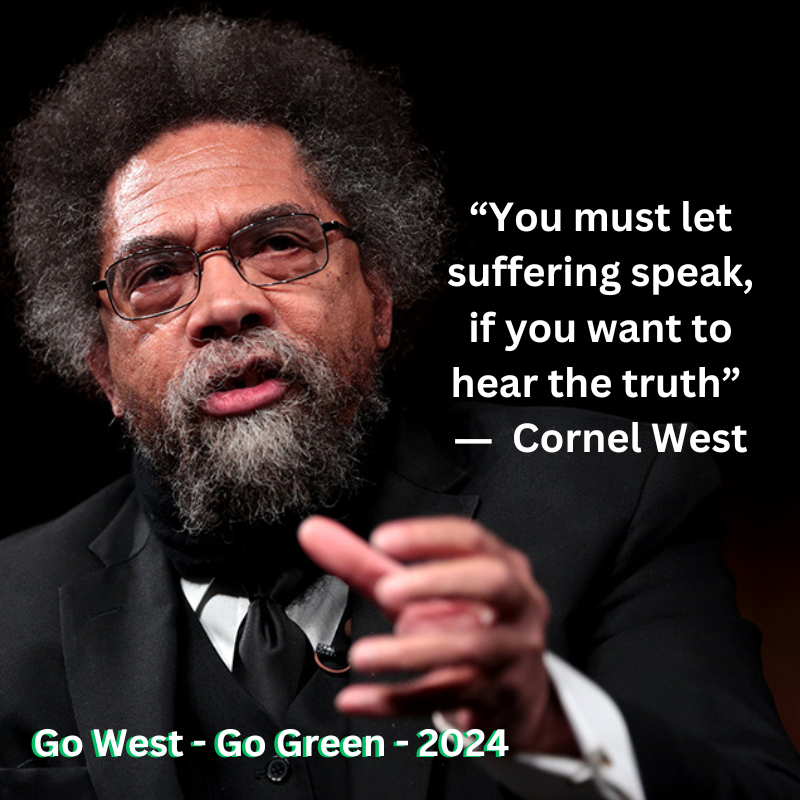 #CornelWest2024 
Don't settle for less

#MedicareForAll
#NoMoreWars
#savetheplanet 
#Reparations 
#EndStudentDebt
#LivingWage
#StopCopCity
#BanFracking
#EndMassIncarceration
#ProUnion
#TaxTheRich 

#ElectionIntegrity  🔥