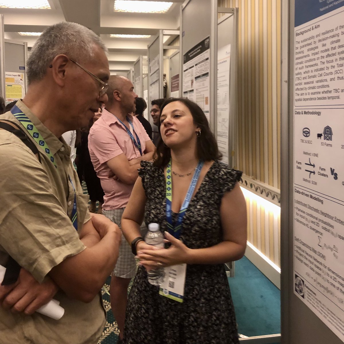 “Spatio-temporal analysis of milk #safety under #climatechange”

@KULeuvenBioTeC #PhD scientist Lydia Katsini explaining her latest results at #ESCAPE33 in Athens 🇬🇷 

@MSCActions @PROTECT_ITN 
“PREDICTIVE MODELLING TOOLS TO EVALUATE THE EFFECTS OF CLIMATE CHANGE ON #FOODSAFETY”