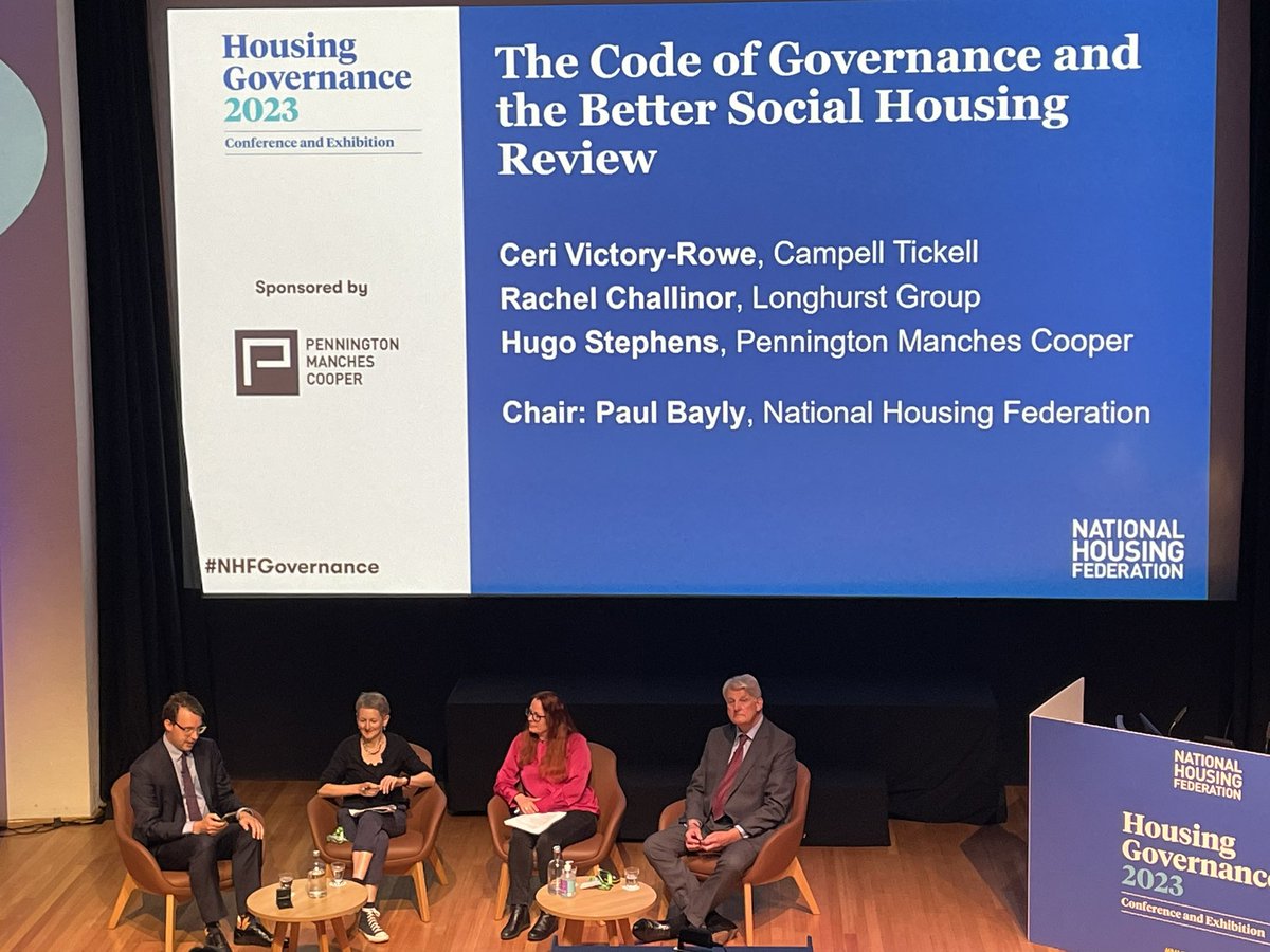Penn_housing's tweet photo. An action shot of our own @HugoStephens2 at the @natfedevents  governance conference today. Some really valuable insights into the Code given by the whole panel. https://t.co/bagCDgNukl