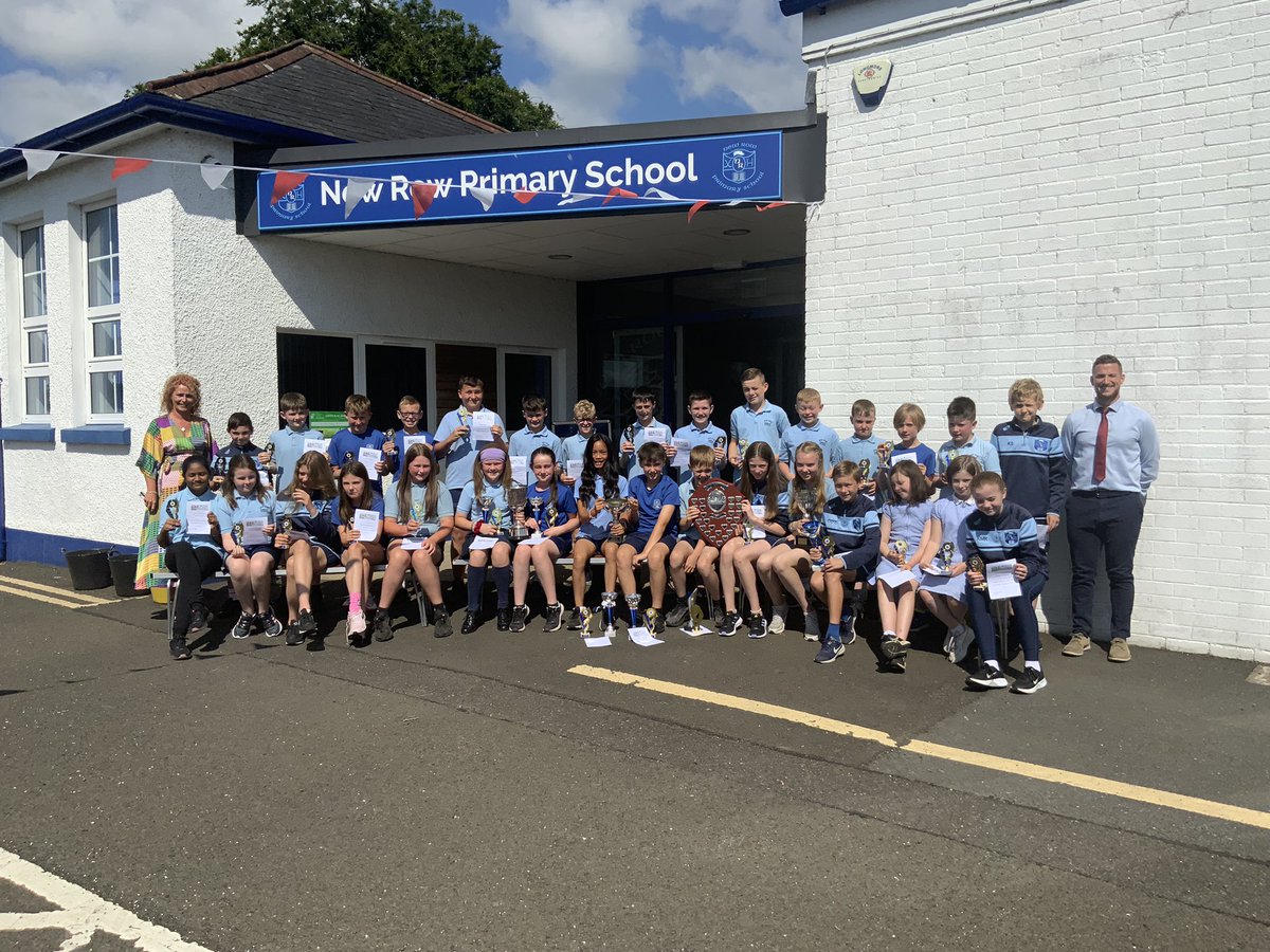 NewRowPS's tweet photo. A day full of reflection, emotion and pride as we celebrated our Year 7s at their Leavers Assembly. A beautiful morning led by the children. Every child received an award for contribution to school life. Songs, poems, speeches and little digs at the teachers too!😳🥰 https://t.co/siqTtkyYDd