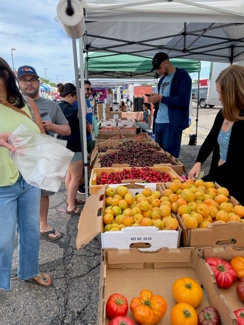 District4Denver's tweet photo. Cherries and apricots are NOW AT THE U- HILLS FARMES MARKET!! More fruit is-a-coming, too. Hit up Forte Fruit on the south end of the market because everything is newly picked straight from their farm in Palisade. Can’t beat local and fresh. The market runs every Saturday 9am-1pm https://t.co/uEpY7UCTd1