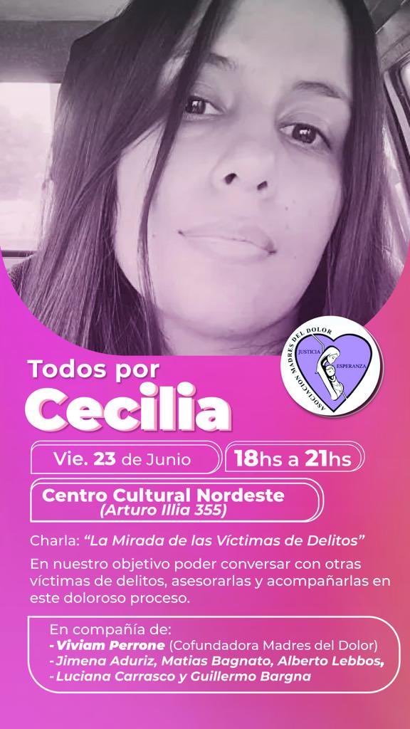Viviam Perrone (@viviamperroneok) on Twitter photo Mañana viajo con <a href="/AdurizJime/">Jime-Aduriz</a> , mamá d Angeles Rawson, <a href="/ALBERTO0809/">ALBERTO LEBBOS #26F</a>, papá d Paulina Lebbos, <a href="/MatiBagnato/">Matias Bagnato</a> y @LucianaCarras15 a Chaco para estar junto a mamá de Cecilia. Pediremos JUSTICIA, q la investigación no se convierta en circo mediático, y la política sucia no agregue + dolor Mañana viajo con <a href="/AdurizJime/">Jime-Aduriz</a> , mamá d Angeles Rawson, <a href="/ALBERTO0809/">ALBERTO LEBBOS #26F</a>, papá d Paulina Lebbos, <a href="/MatiBagnato/">Matias Bagnato</a> y @LucianaCarras15 a Chaco para estar junto a mamá de Cecilia. Pediremos JUSTICIA, q la investigación no se convierta en circo mediático, y la política sucia no agregue + dolor