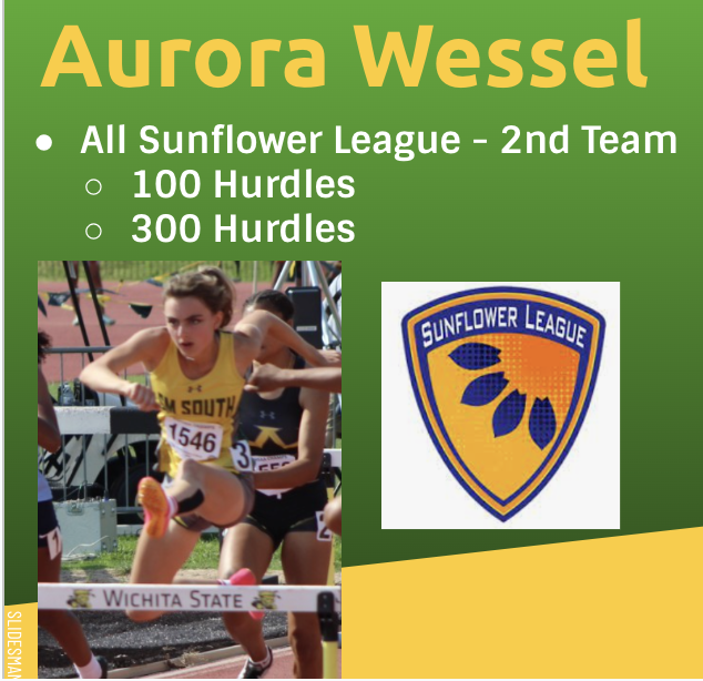 Congrats to the SMSTF All Sunflower League Track &amp; Field recipients for the 2023 season.  Kieron Smith, Aurora Wessel, Max Larson, and the Boys 4x100 Relay (Nate Herbert, Kieron Smith, Blake Cikot, Korrey Womack)