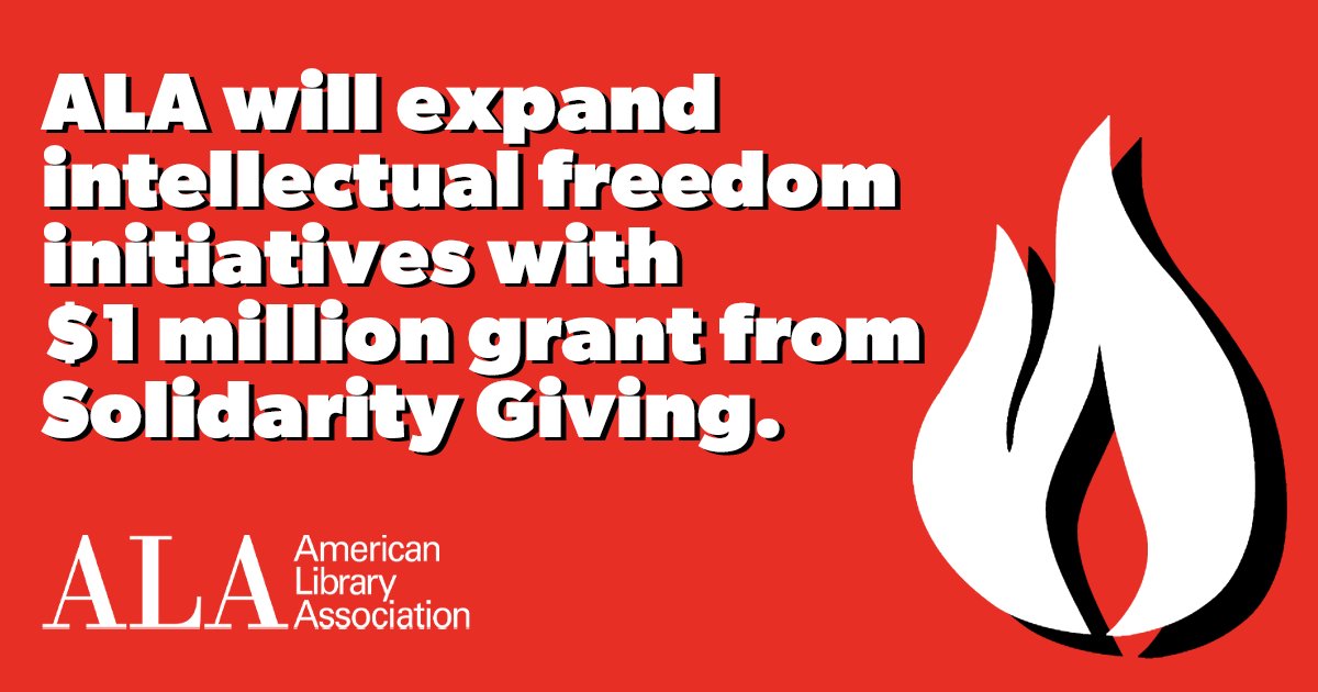Amid record book challenges, new funding will expand ALA’s intellectual freedom initiatives, providing a major boost for current efforts to support members, library workers, and libraries everywhere, as well as the communities they serve. Read more: bit.ly/3pfOE0B