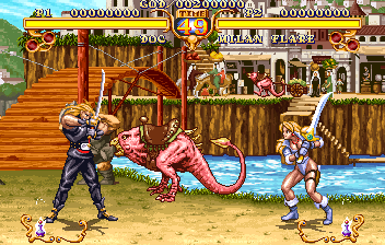 🤜🏿Fisticuff Feature🤛🏿

Golden Axe: The Duel
Developer: Sega AM1
Publisher: Sega

Released in arcades and the Sega Saturn in 1995, this fighting game clashes a new generation of slashers against Death Adder and the Golden Axe itself!

#GoldenAxe #FightingGame #BeatEmUp #Sega