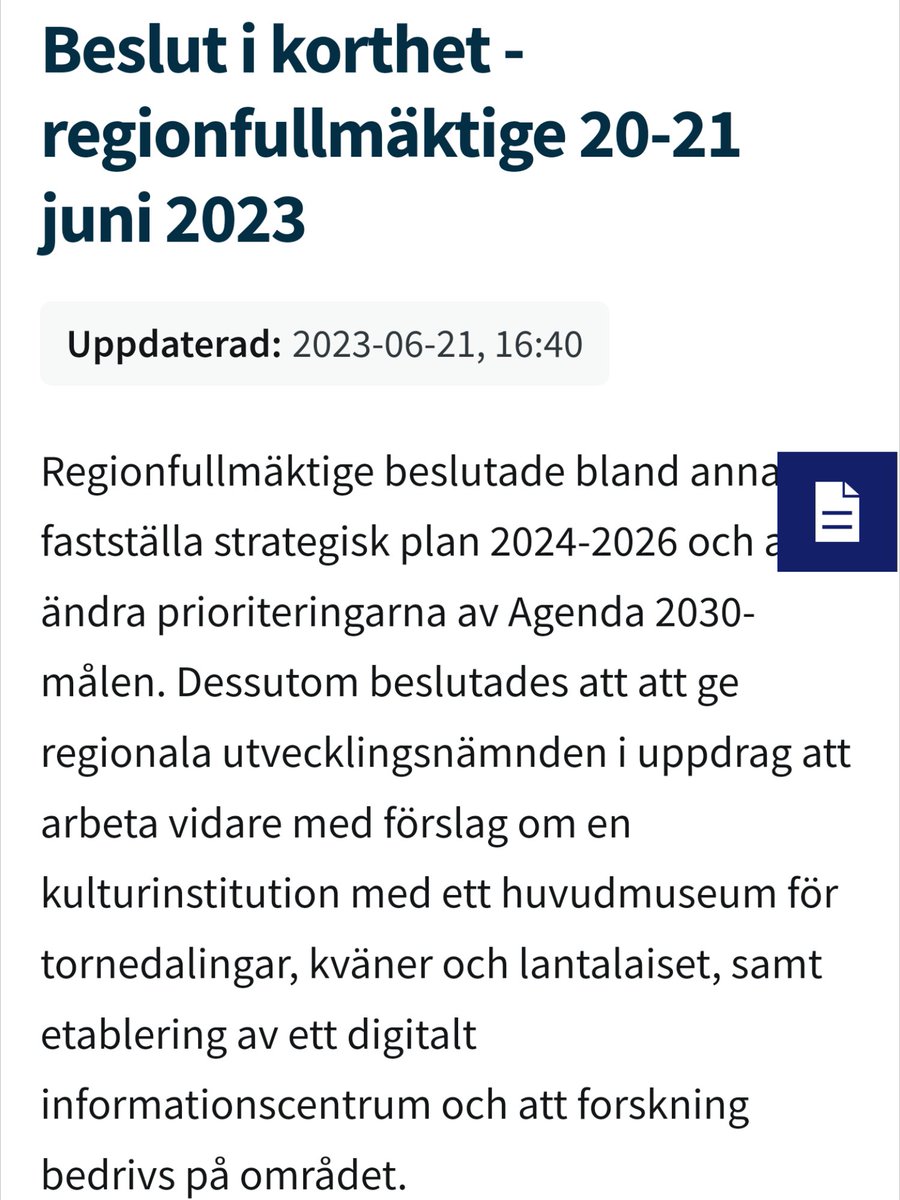 PajalaMaja's tweet photo. Viisas ja histoorialinen päätös eilen.
Klokt och historiskt beslut igår.
#tornedaling #kvän #lantalainen #meänkieli https://t.co/qQBKUQP87J