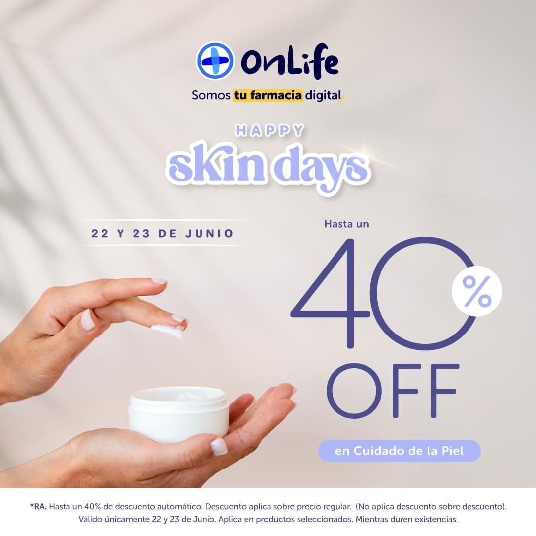 onlife_app's tweet photo. Happy Skin days!
Encuentra tus productos favoritos para el cuidado de tu piel con hasta 40% off! https://t.co/wq8uCIIeZU
