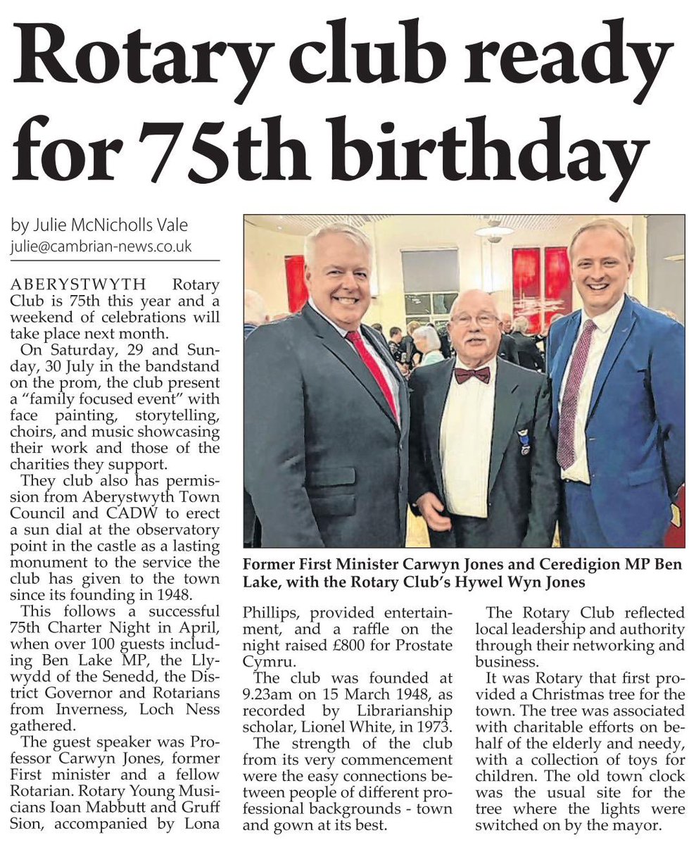 Dolypandy's tweet photo. Ymlaen / Forward 
👏👏👏👏👍

@AMCarwyn @BenMLake @ElinCeredigion @hywelmeilyr @hywel_wyn @Rotary1150 
#Aberystwyth #RotaryNews https://t.co/kzatwhYNKI