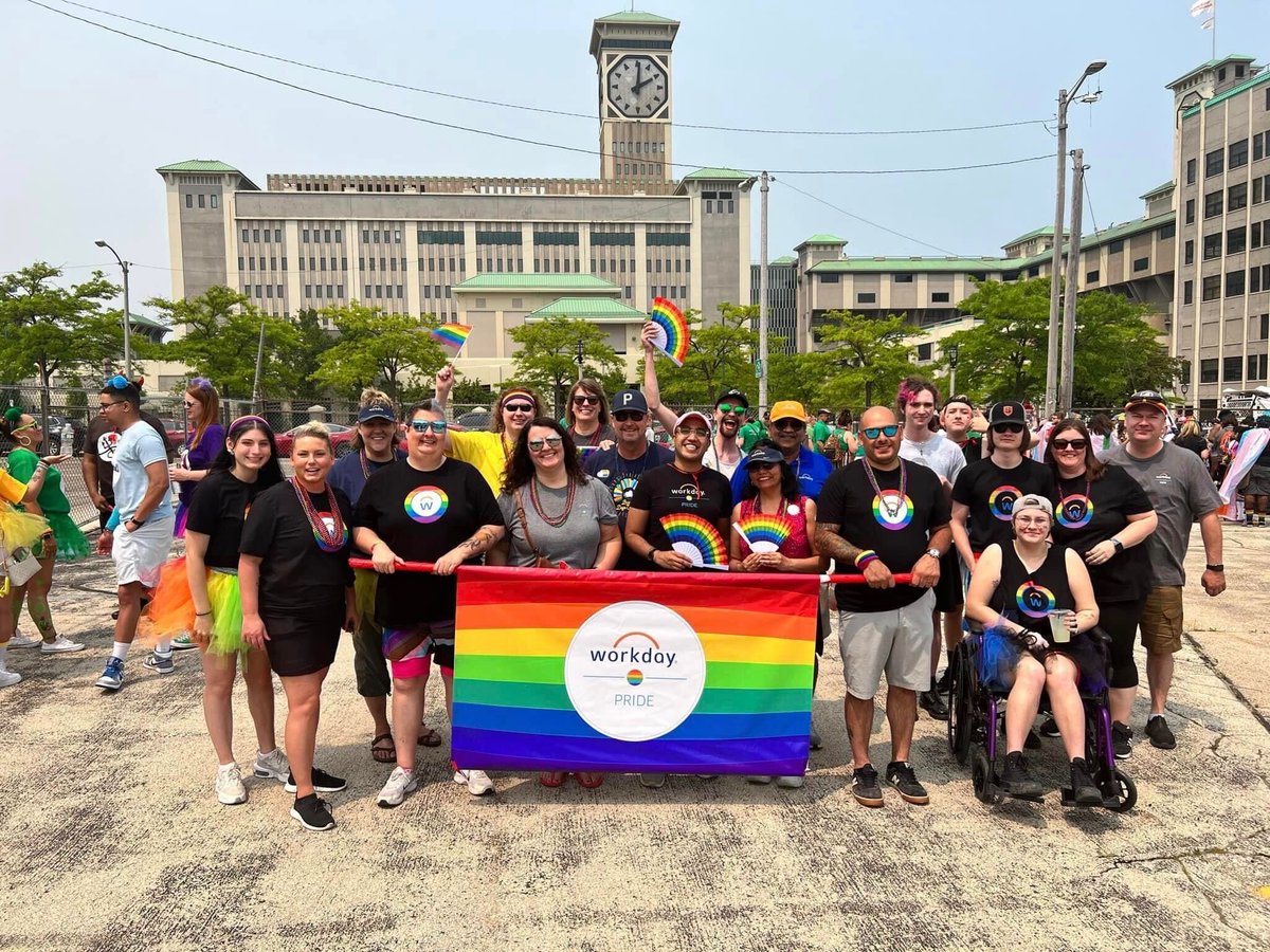 WorkdayLife's tweet photo. Workmates across the globe are showing off their #PRIDE 🏳️‍🌈. From colorful events to inspiring discussions, our Pride Employee Belonging Councils are bringing us together to celebrate and honor love, acceptance, and equality. #WDAYLife https://t.co/MI33lUnGcL