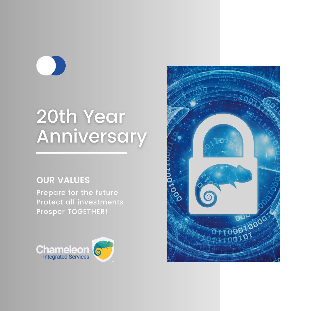 We have contracts with civilian and DoD agencies and have been recognized as one of the fastest-growing companies by Inc. 5000 five times.

#chameleonis #ITjobs #Celebrating20years #20thanniversary #privatesector #Techjobs #technology