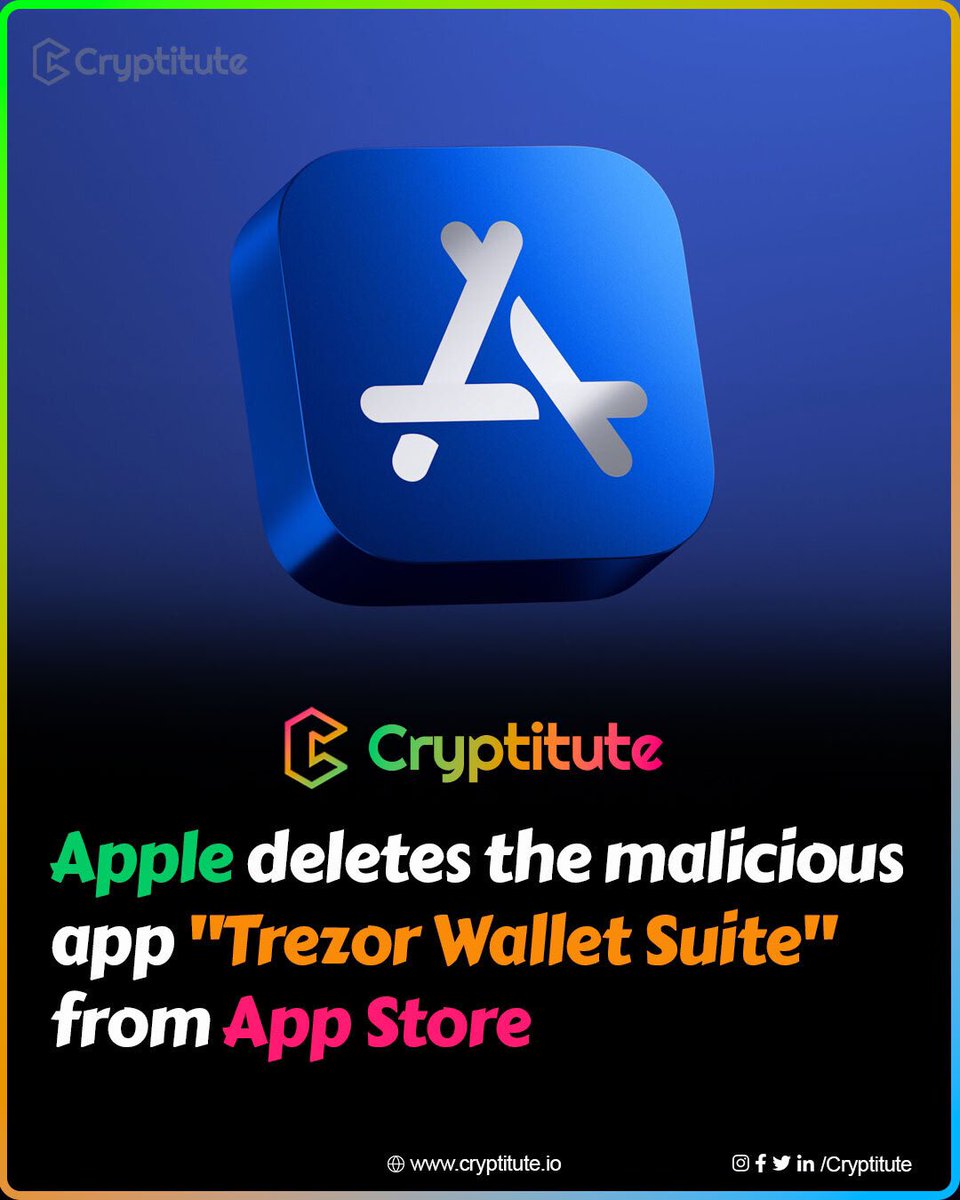 cryptitute's tweet photo. The app was designed to steal #cryptocurrency 

@AppStore 

https://t.co/A0AyofO9Ju

#bitcoin  #NFT #ethereum #BTC  #traderverse #cryptocurrency #ethereum #blockchain #eth #currency #trading #price #exchange #ltc #ripple #altcoin #web3 https://t.co/KclCj3JIRu