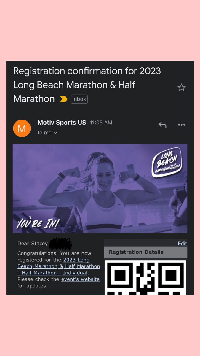 It’s official 🏃‍♀️💪 #Running #LongBeachMarathon #HalfMarathon #BeachRun #LongBeach