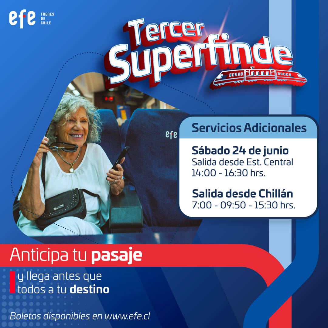 EFE_Chillan's tweet photo. Adelanta tus pasajes para este #Superfinde 🦸♀️ y ¡no te quedes sin viajar! 🙌 Aprovecha nuestros servicios adicionales ya disponibles✨
Compra tu pasaje🎫: https://t.co/mGLWgRqzPN https://t.co/EdwWYeyvH0