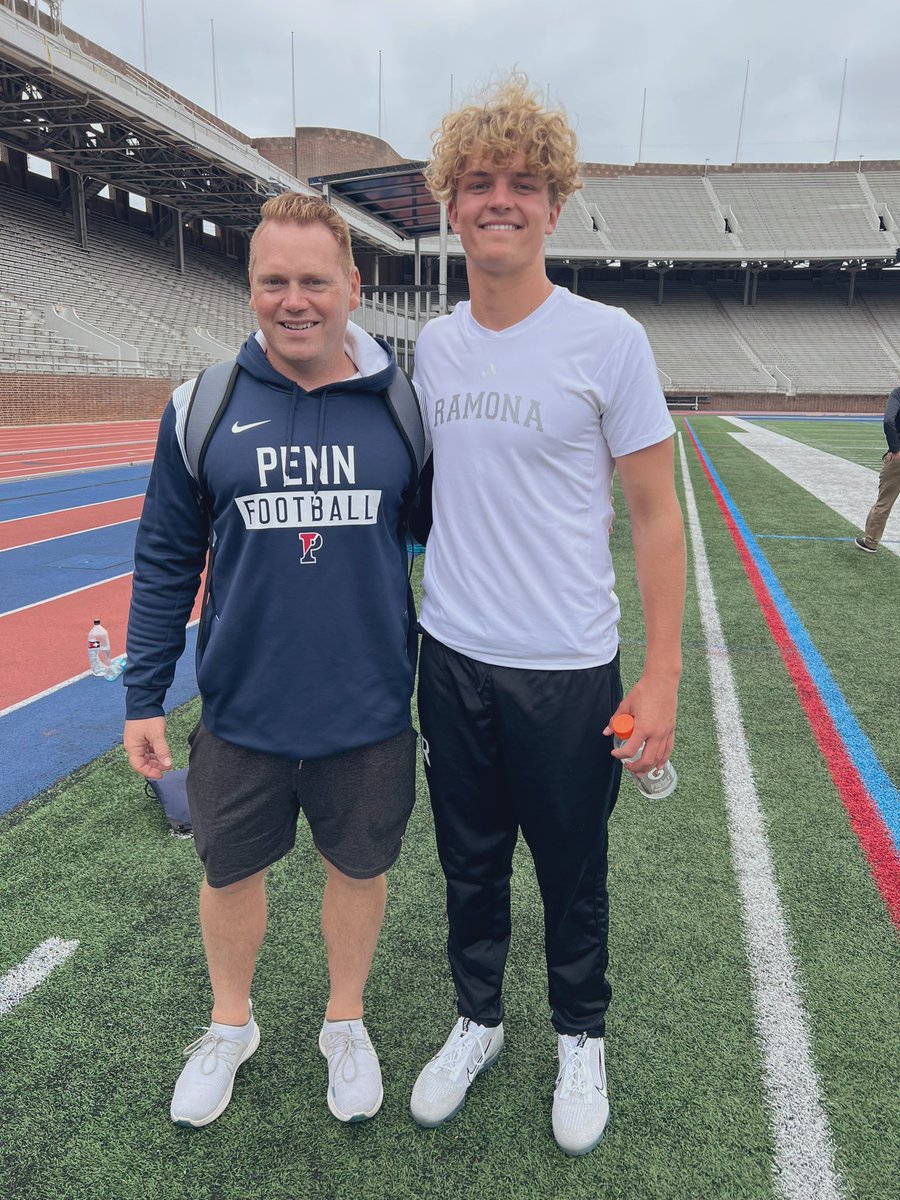 _DillionDay_'s tweet photo. Thank you @PennFB for a fun and competitive first camp of my Ivy League tour. Additional thanks to @DanSwanstrom for great coaching tips. https://t.co/E4nxsIGLBo