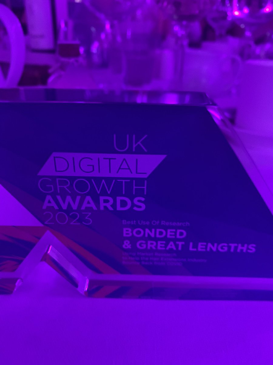 Super chuffed to win Best Use for Research at the U.K. Digital Growth Awards #UKDGawards