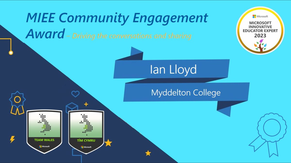 Ian Lloyd (@mrlloydmaths) on Twitter photo Honoured, humbled and inspired by my MIEE colleagues, UK and beyond! Thank you for the award (2nd year in a row!) and all the amazing educators that push beyond the boundaries for our students. <a href="/MicrosoftEDU/">Microsoft Education</a> <a href="/MyddeltonColl/">Myddelton College</a> #microsofteducation #MIEExpert #TeamMIEEWales #Education Honoured, humbled and inspired by my MIEE colleagues, UK and beyond! Thank you for the award (2nd year in a row!) and all the amazing educators that push beyond the boundaries for our students. <a href="/MicrosoftEDU/">Microsoft Education</a> <a href="/MyddeltonColl/">Myddelton College</a> #microsofteducation #MIEExpert #TeamMIEEWales #Education