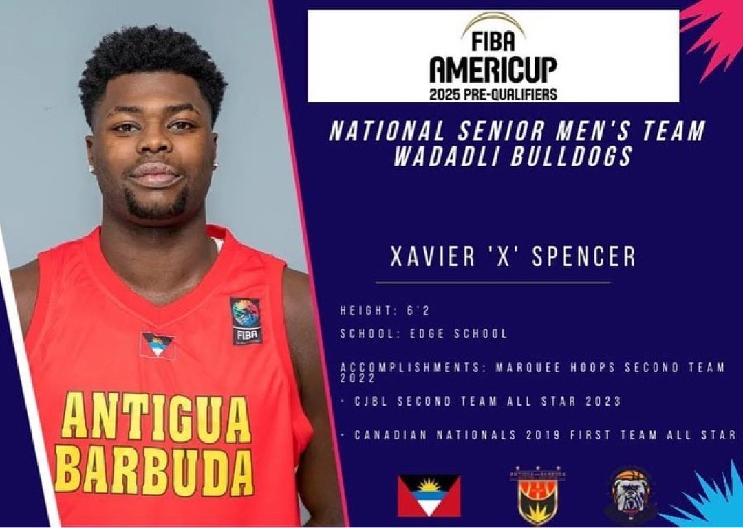 Congratulations to both Bubu Benjamin and Xavier Spencer on making the Canada Basketball U19 National team and the Antiguan men’s national senior team, respectively. 

Both have been traveling with their National teams preparing for their FIBA competitions in the upcoming weeks.
