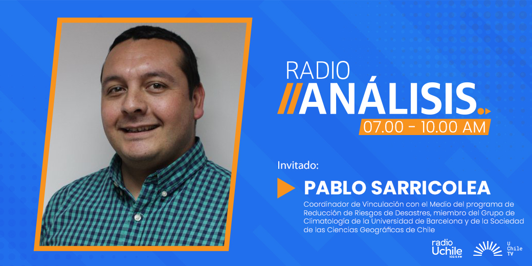 HOY en #RadioAnálisis, el  coordinador de Vinculación con el Medio del programa de Reducción de Riesgos de Desastres, <a href="/PabloSarricolea/">Pablo Sarricolea</a>, aborda los impactos del sistema frontal en la infraestructura urbana.

📻 102.5 FM
💻 radio.uchile.cl