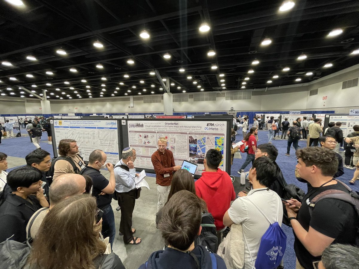 OrienterNet #CVPR2023 <a href="/pesarlin/">Paul-Edouard Sarlin</a> describing the advantages of an OrienterNet worldview, showing the demo, and jumping into details about Neural Map Matching!