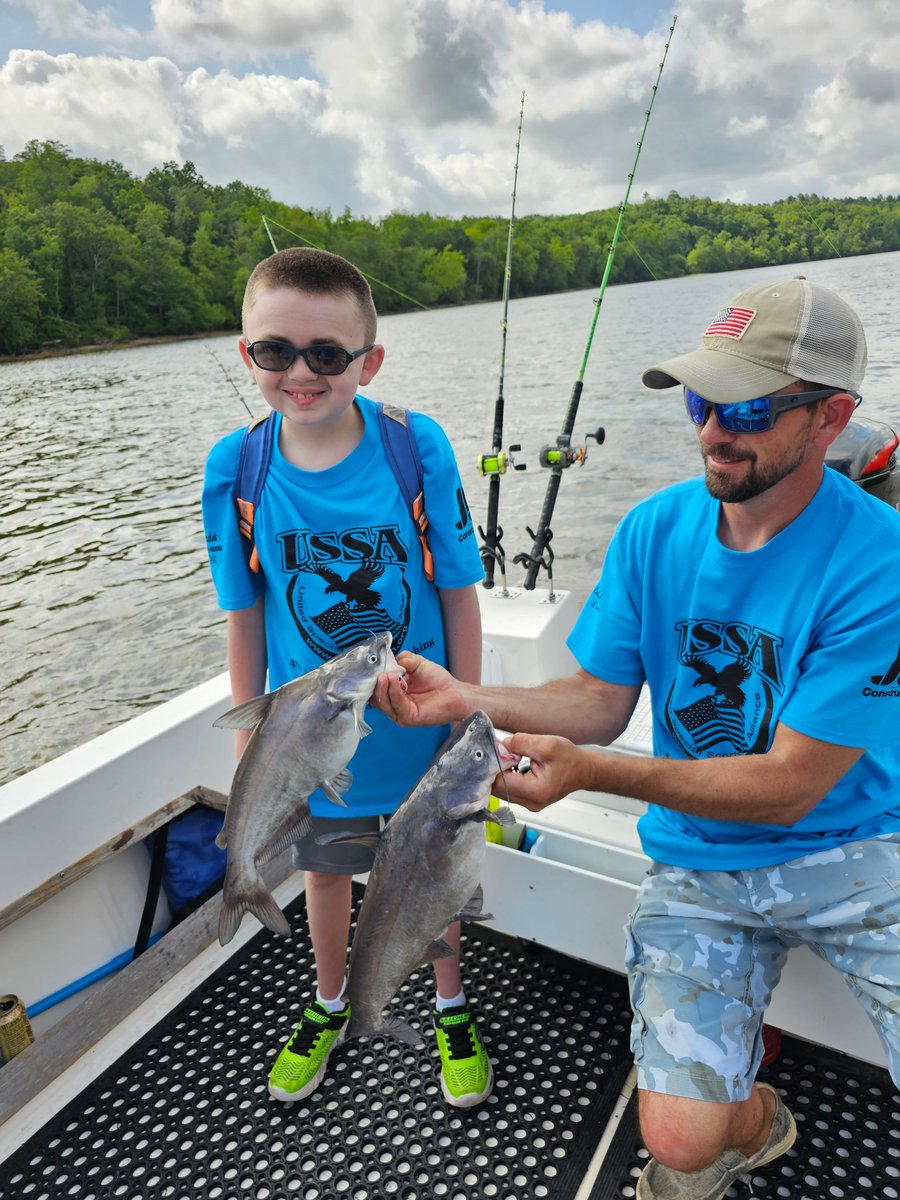 Seeing the joy on his face was heartwarming, especially when they had two fish on different rods at once.  The sound of the catfish brought into the boat was one of his favorite parts of fishing. God bless!  #childswish #ussa #fishing #fishinglife #outdoors #DisabilityInclusion