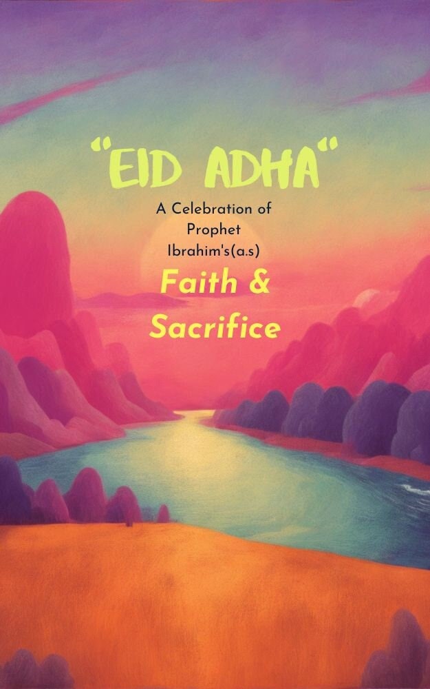 'Discover 'Eid Adha: A Celebration of Prophet Ibrahim's Faith and Sacrifice' 📚✨ Immerse your child in the enchanting tale at islamicstories.etsy.com 🌙🕌 #EidAdha #ChildrensBooks #IslamicStories'