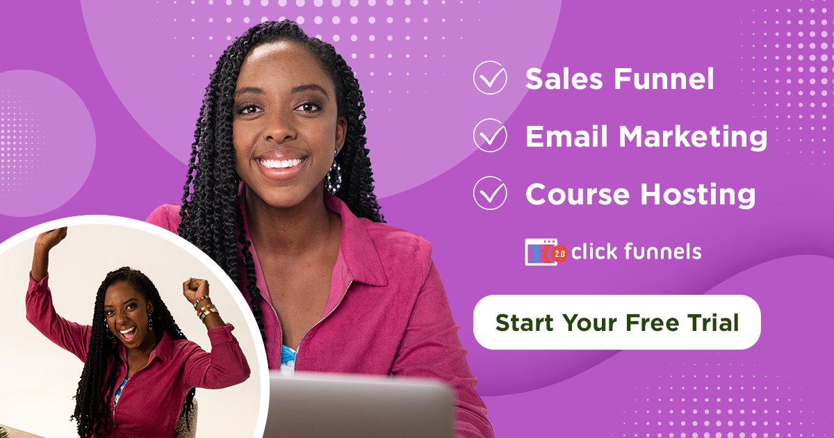 AiVideoGraphics's tweet image. ClickFunnels 14 Day Free Trial
for Sales Funnel, Email marketing, and Course Hosting.

Each of your bucks will work here.

link.unfoldedtoken.com/clickfunnels