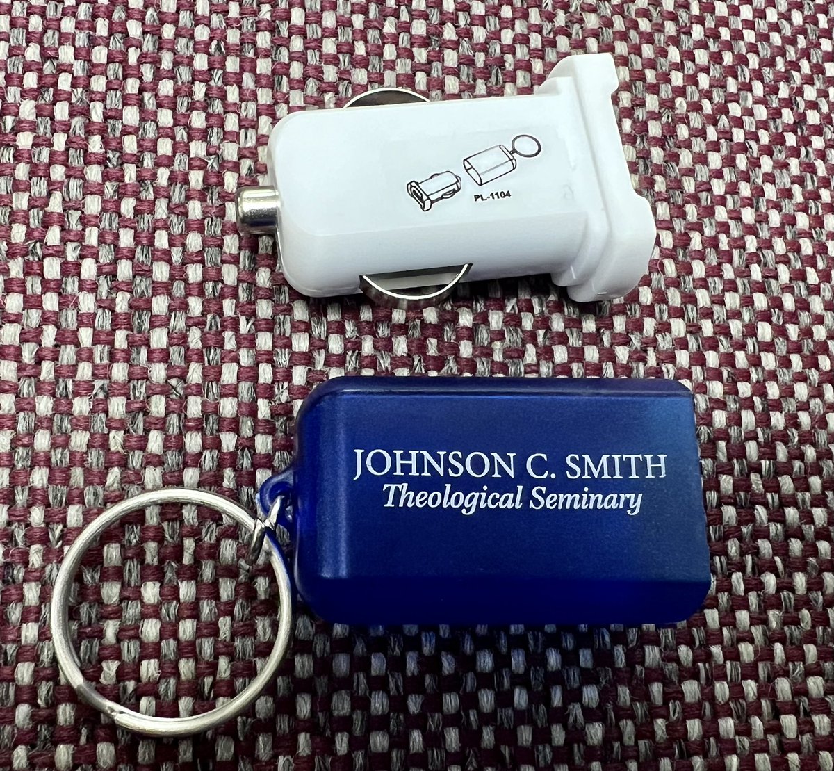 beckydurham's tweet photo. Finally, someone cracked the code for me. It’s a usb cigarette lighter adapter. Clever! Useful! 

Well done, @JohnsonSeminary ! https://t.co/a560vfM1ze
