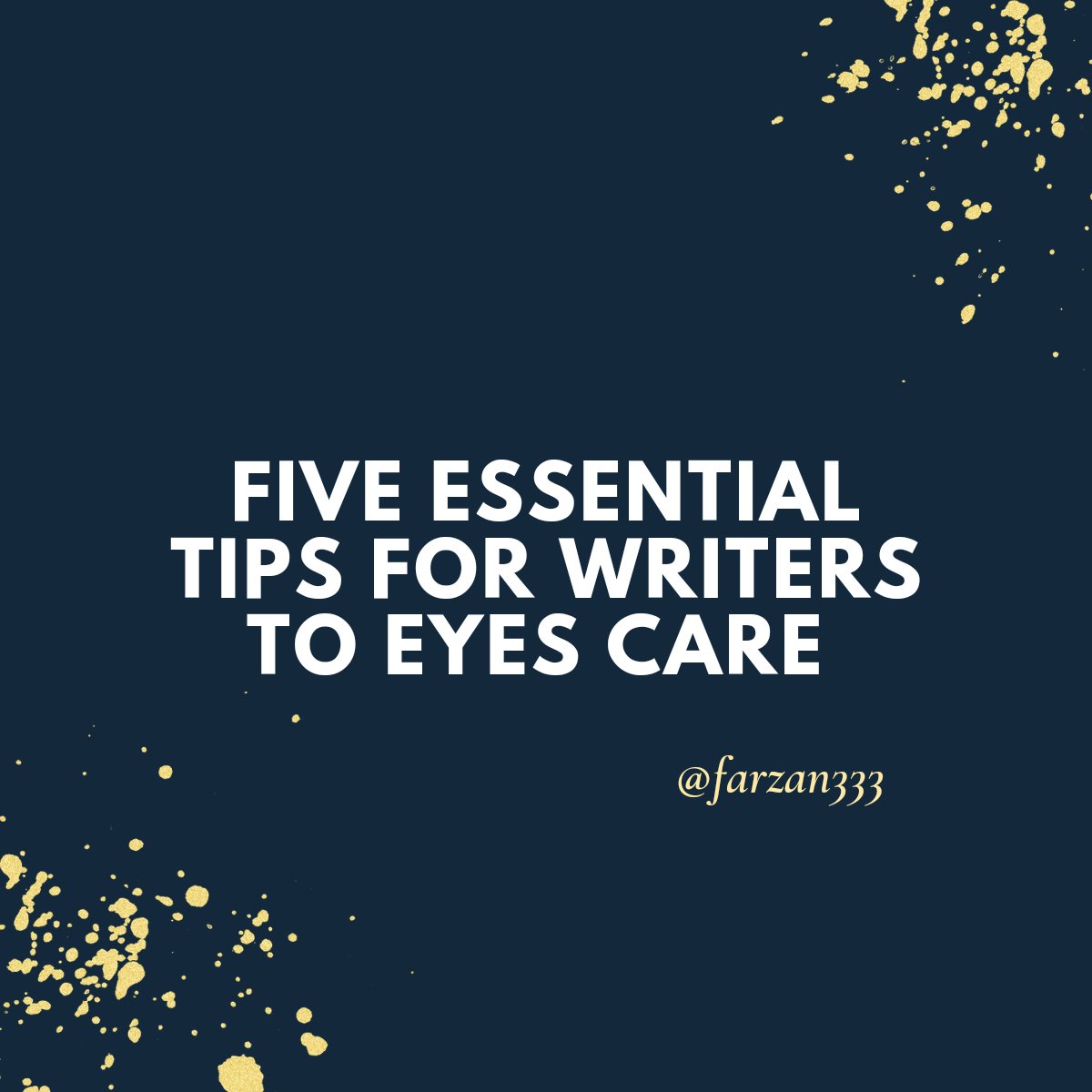 👀Writers, protect your eyes! Tips:
1.Take breaks & follow 20-20-20 rule.
2.Create eye-friendly workspace.
3.Blink & exercise your eyes.
4.Use blue light filters.
5.Prioritize breaks & eye-friendly habits. #Article #WritersHealth #HealthyEyes #edutwitter
linkedin.com/posts/farzan33…