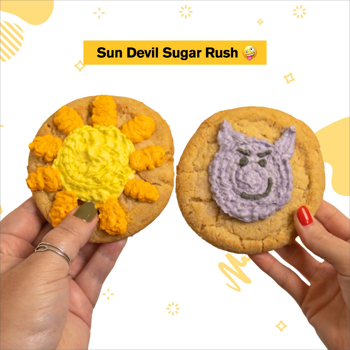 asuonline's tweet image. You deserve a sweet #StudyBreak treat! 🍪 Gather the kids and enjoy some family time making this sugary #SunDevil snack. #ASUOnline #SugarCookieDay